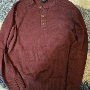Banana Republic Men's Maroon Crewneck Sweater
